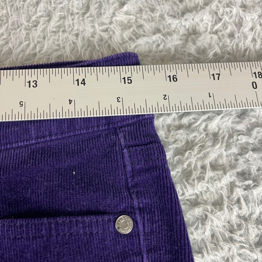 Talbots Simply Flattering Purple Corduroy Pants High Waist Straight Leg 6P - Picture 6 of 11